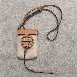 Tory Burch Miller Tan and Cream Crossbody Bag
